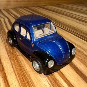 Metal VW Beetle collectible blue and blue